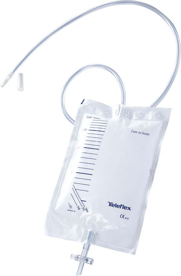 Teleflex Bettbeutel steril 2000 ml mit Ablassventil 5 Stück