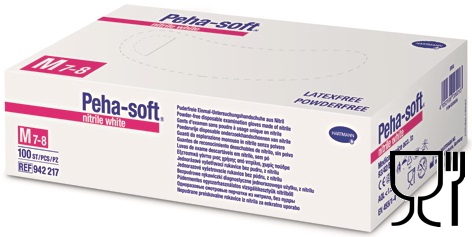 Peha Soft nitrile white puderfrei unsteril