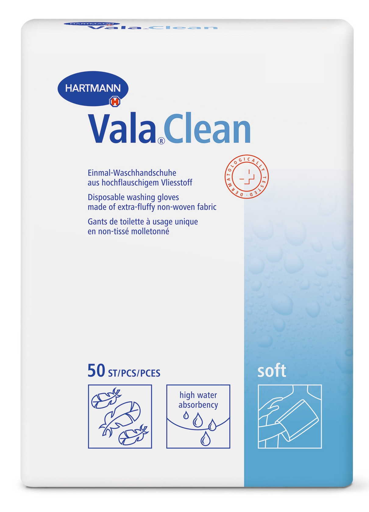 Vala Clean Soft Einmalwaschhandschuhe 50 Stück