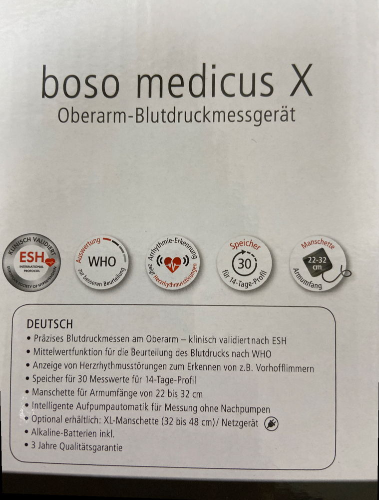 Boso Medicus X Oberarm-Blutdruckmessgerät